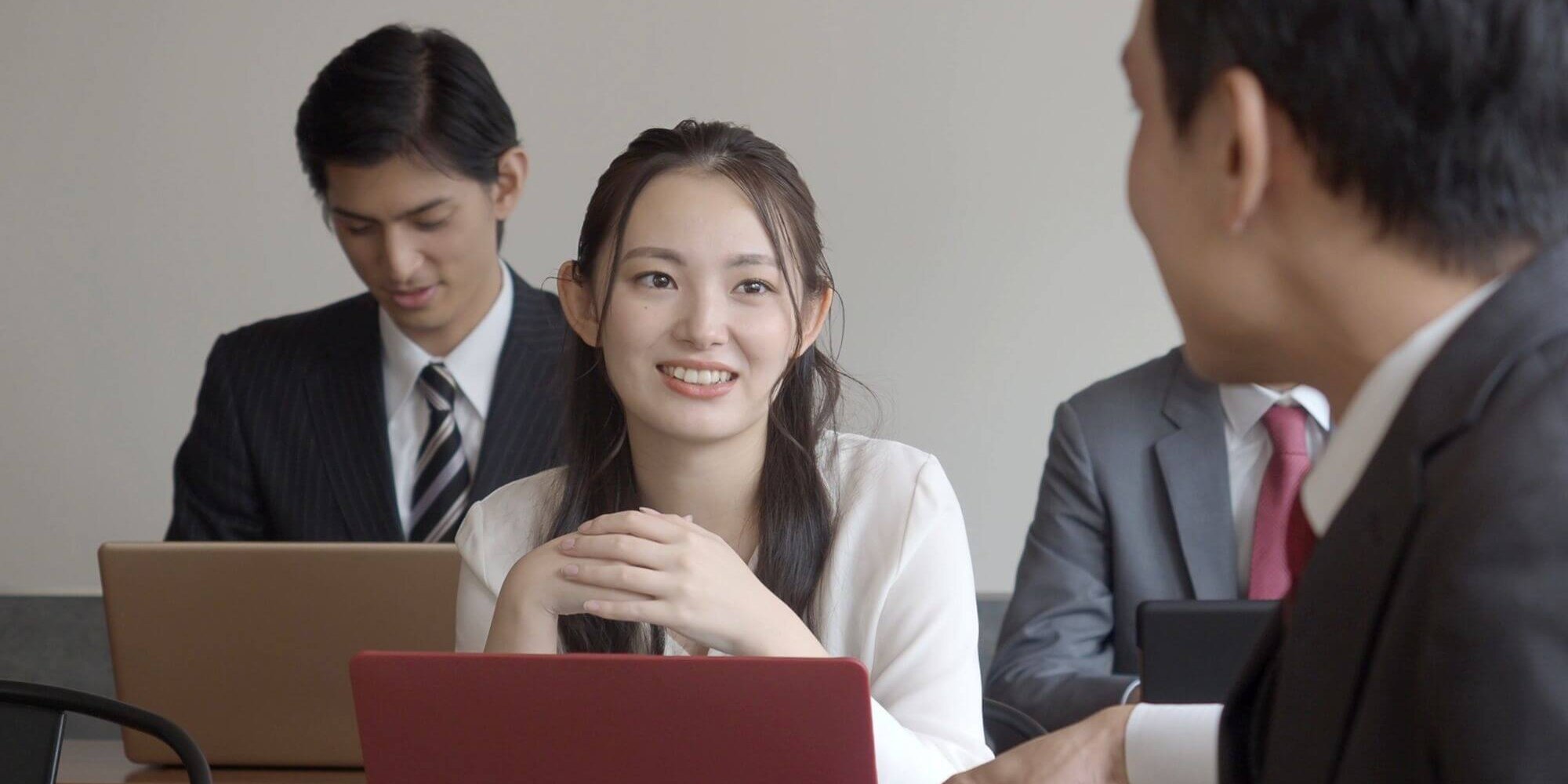 people discussing at office